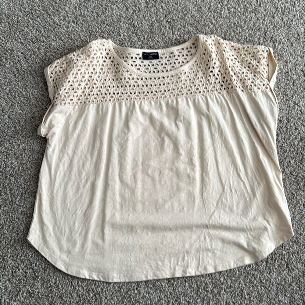 Lane Bryant cream tee